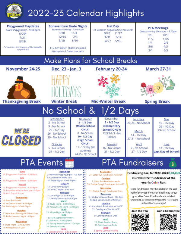 PTA Calendar – Guest Elementary PTA